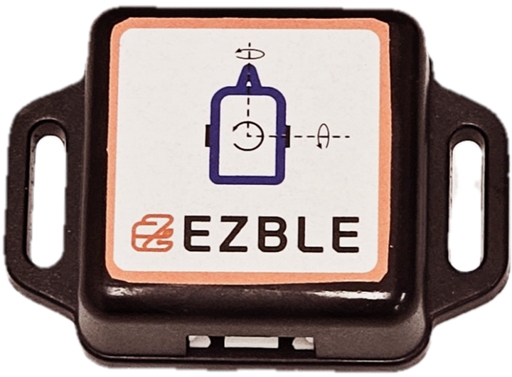 EZBLE sensor module for side-to-side tilt (roll) and front-to-back tilt (pitch)